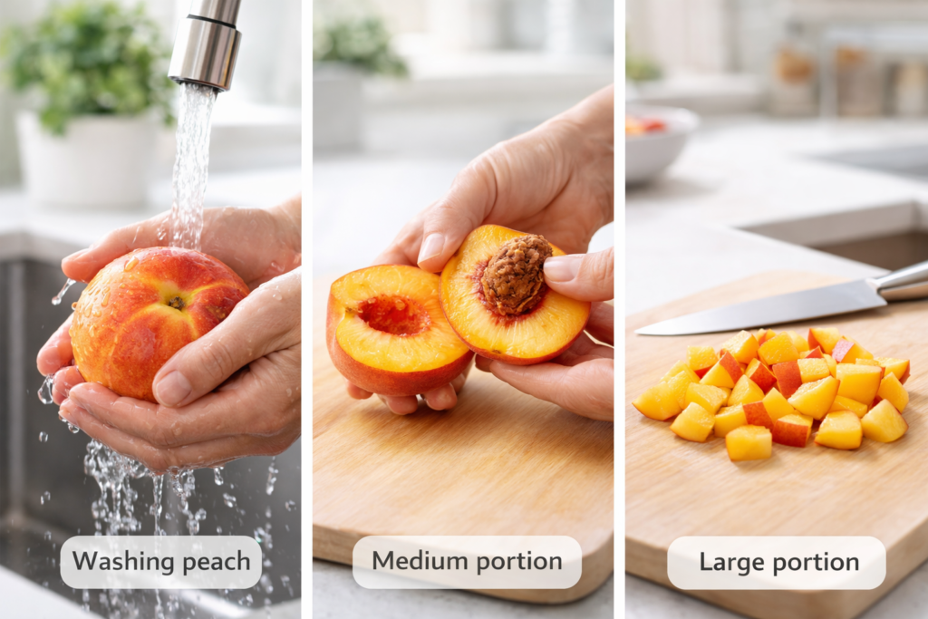 how to prepare peaches for dogs step by step