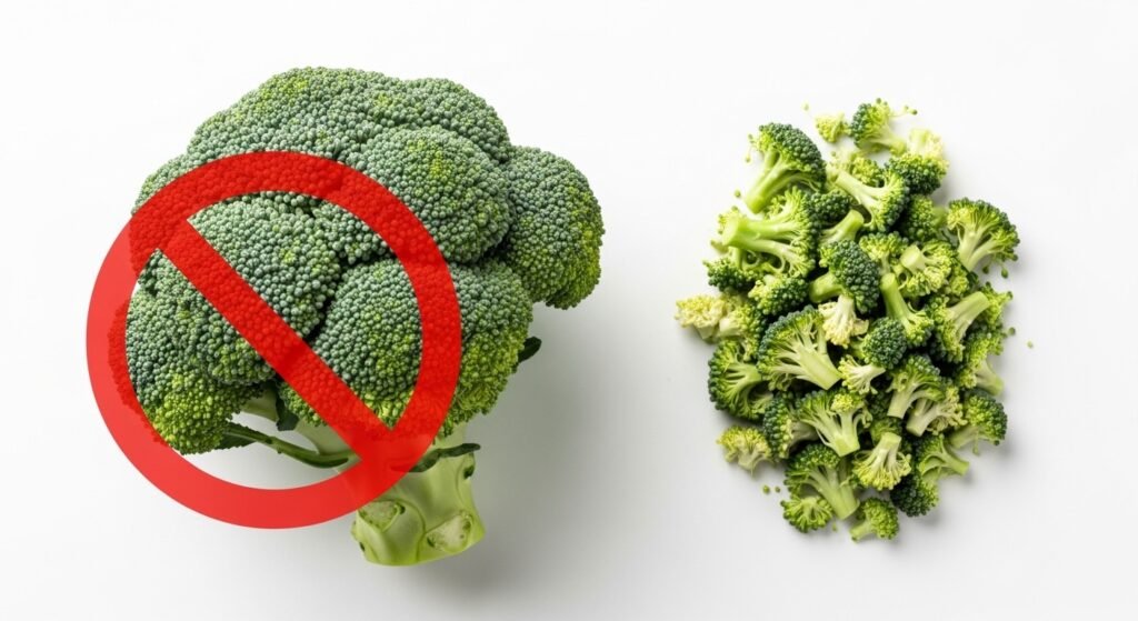 broccoli choking hazard for dogs large vs small pieces