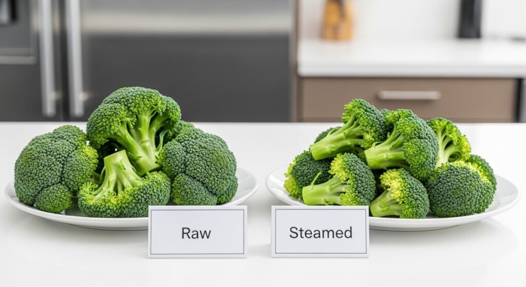 raw vs cooked broccoli for dogs comparison