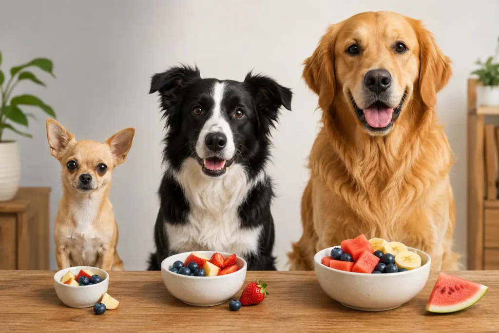 Different dog breeds have different fruit needs