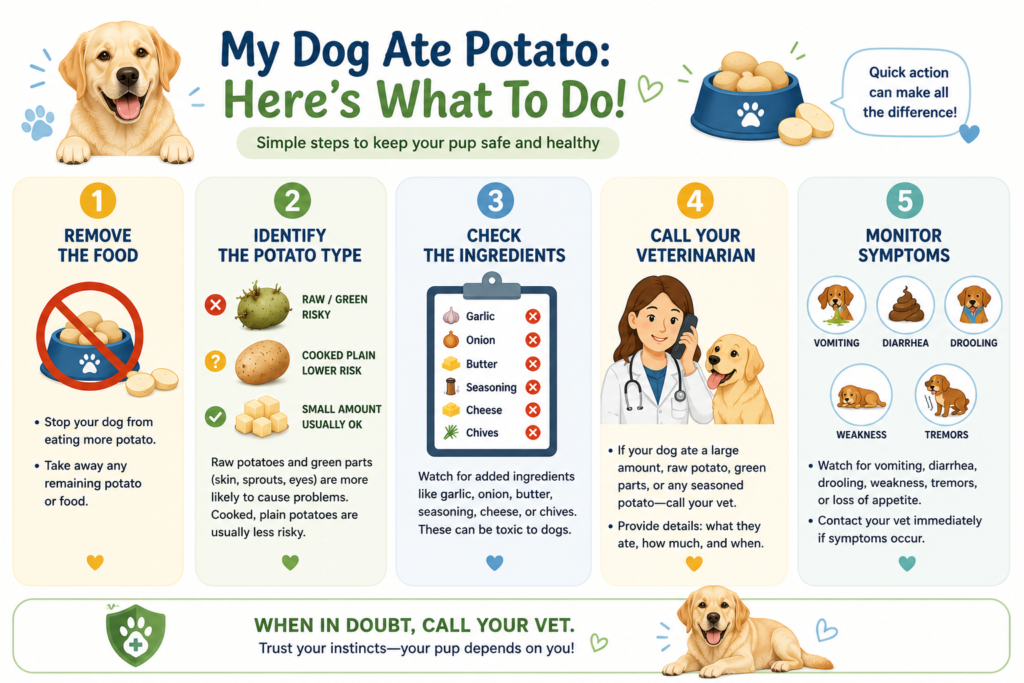 Five-step guide for what to do if your dog eats potatoes