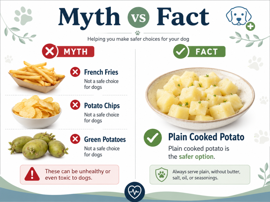 Myth versus fact about feeding potatoes to dogs