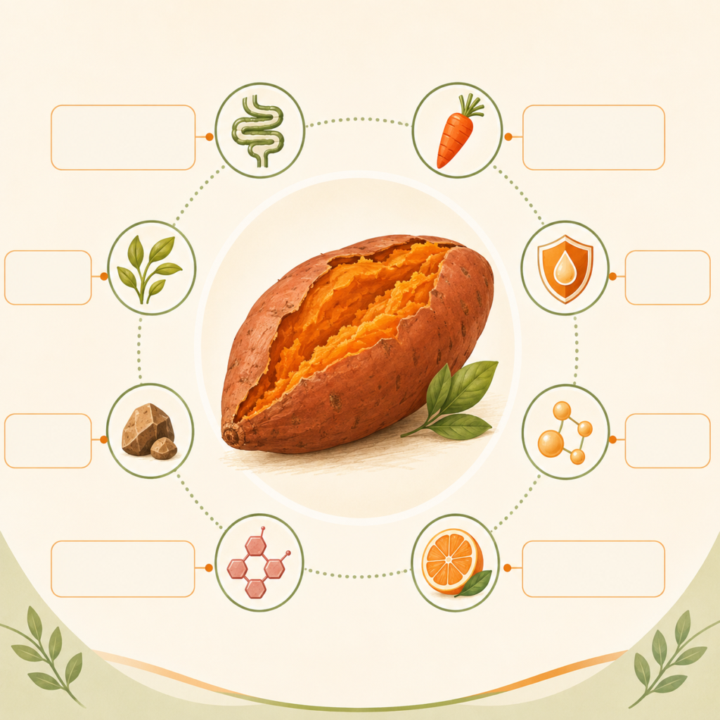 Nutrients found in cooked sweet potatoes for dogs