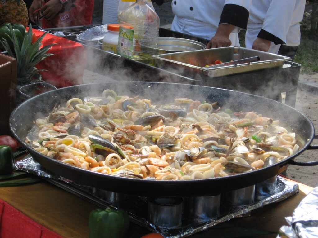 Illustration of seafood for Dog Eat Guide feeding safety article
